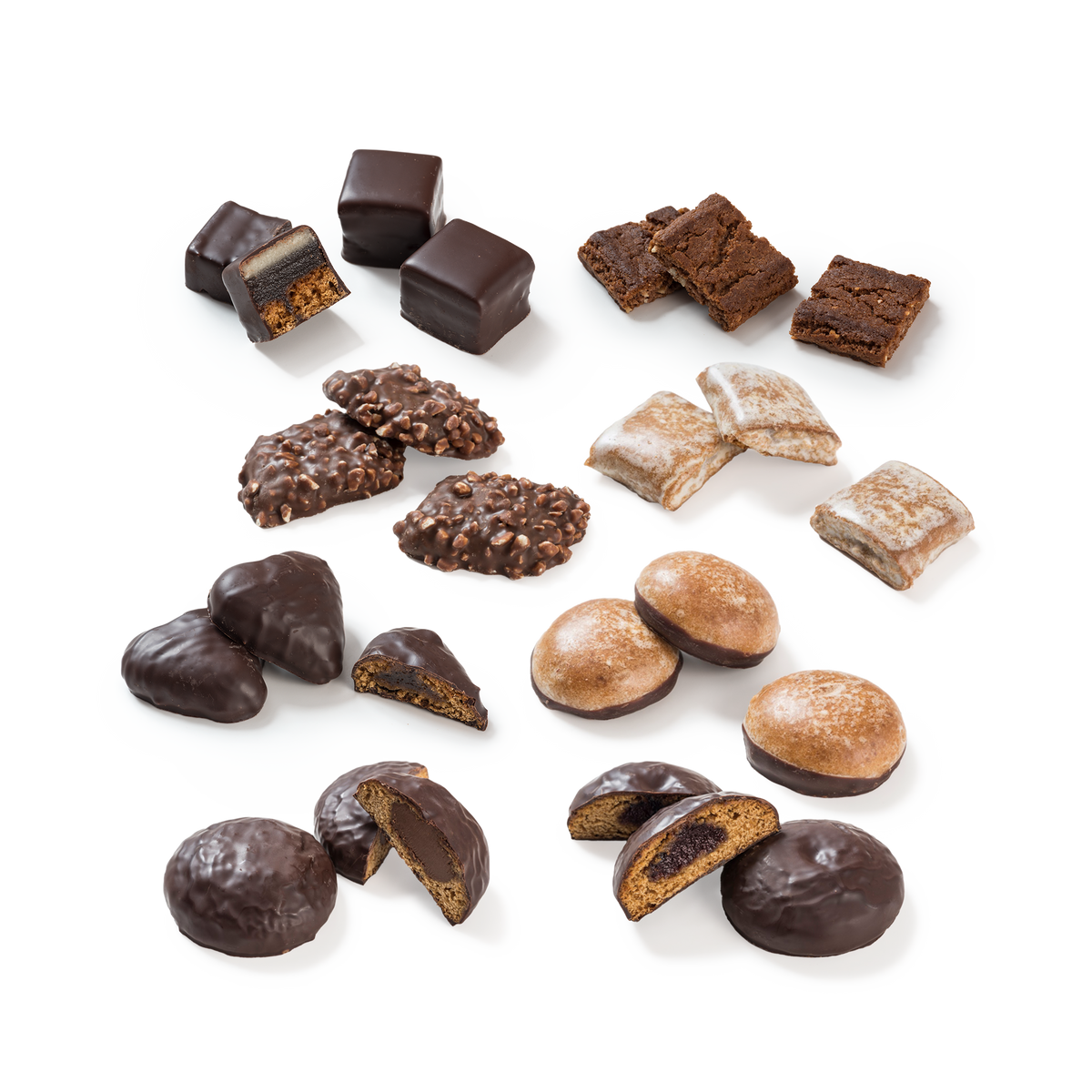 Auswahl an verschiedenen Keksen und Lebkuchen