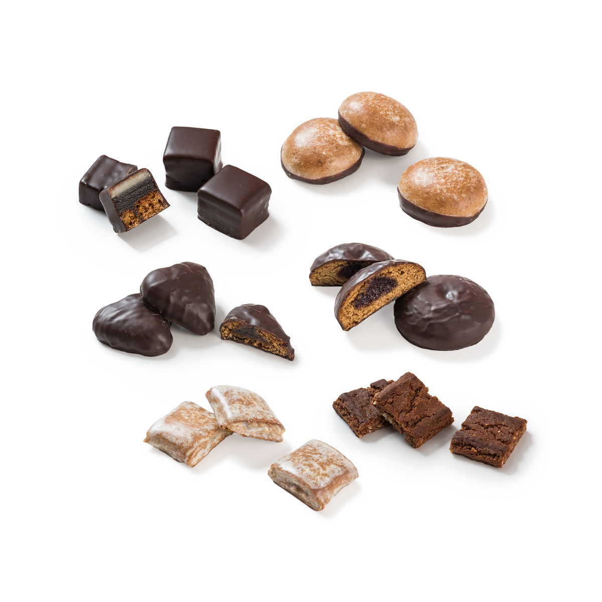 Auswahl an verschiedenen Keksen und Lebkuchen